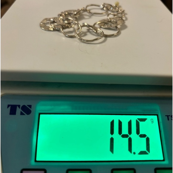 Silpada Hammered Sterling Silver ‘PAPER CHAIN’ Circle Links Bracelet B1217 - Picture 16 of 16